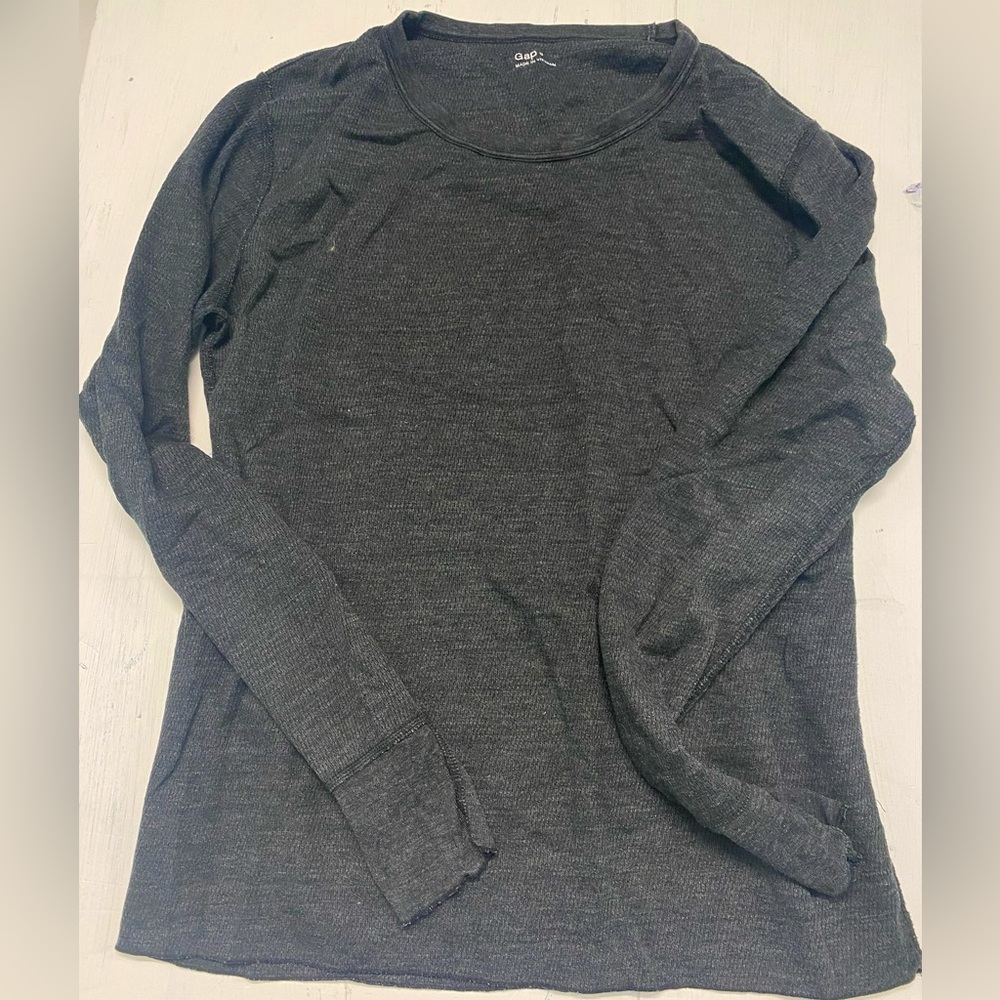 Gap Men’s Long Sleeve Waffle Crew Tee, Size Small